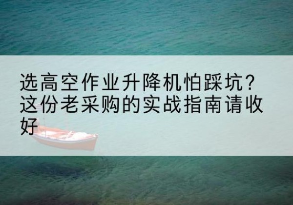 高密高空作业升降机厂家推荐-选高空作业升降机怕踩坑？这份老采购的实战指南请收好